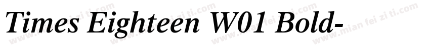 Times Eighteen W01 Bold字体转换